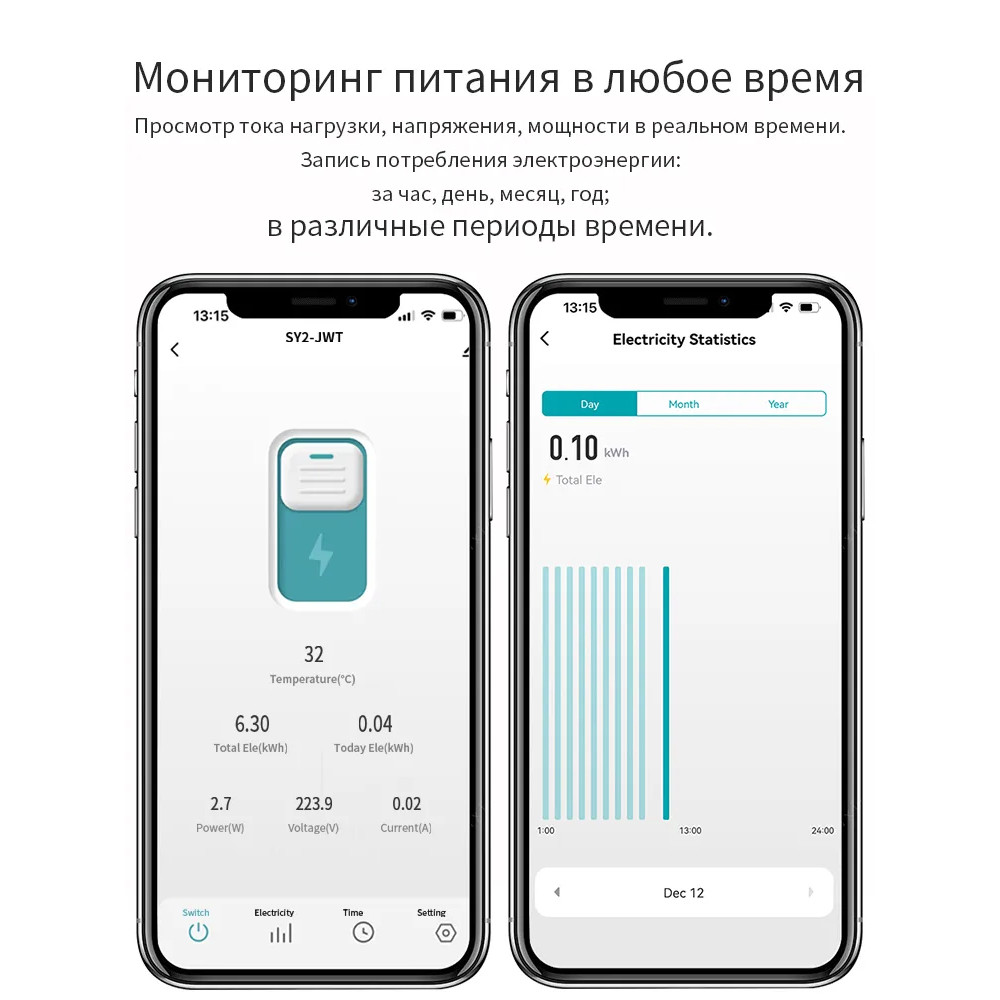 Умный автомат c защитой ZigBee Tongou TO-Q-SY2-JZT 63А однофазный на DIN-рейку